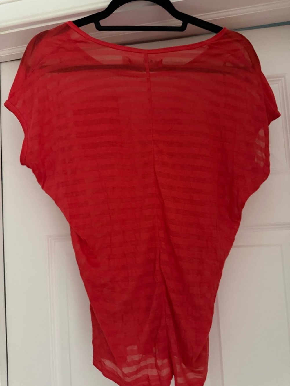 Madewell Red Sheer Stripe Pocket Tee - Picture 3 of 3